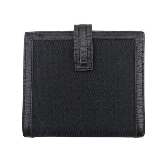 GUCCI W Hook Wallet G Mark Canvas x Leather Authentic USED - Picture 3 of 12